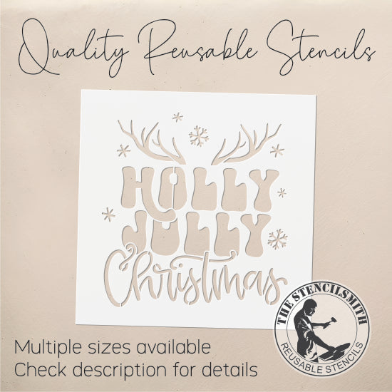 9147 Holly Jolly Christmas Stencil