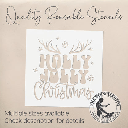 9147 Holly Jolly Christmas Stencil