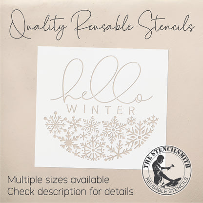 9150 Hello Winter Stencil