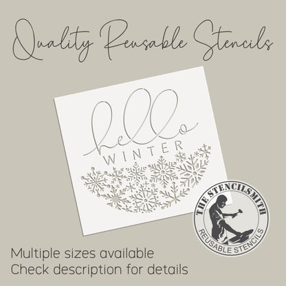 9150 Hello Winter Stencil