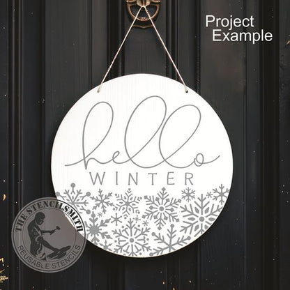 9150 Hello Winter Stencil
