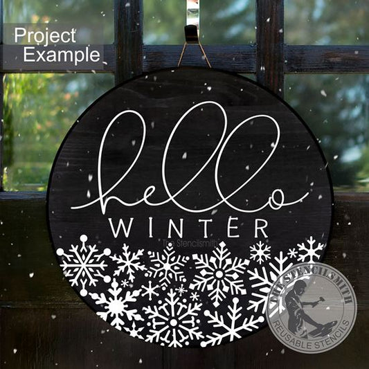 9150 Hello Winter Stencil