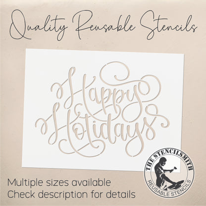 9156 Happy Holidays Stencil