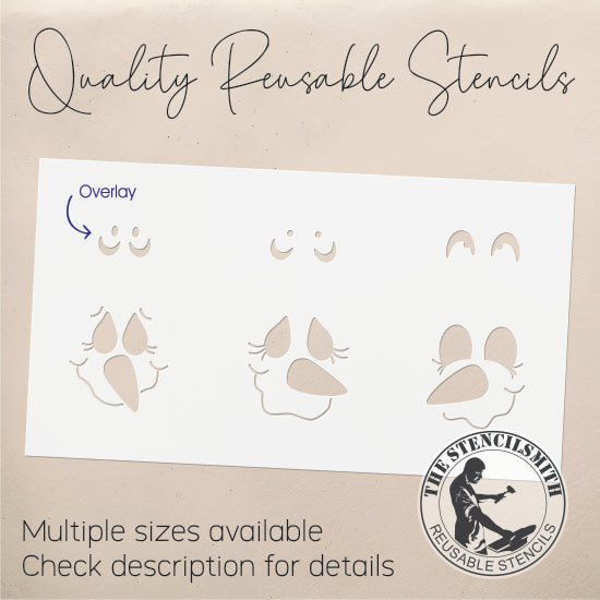 9160 Snowman Faces Stencil