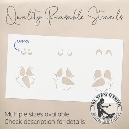 9160 Snowman Faces Stencil