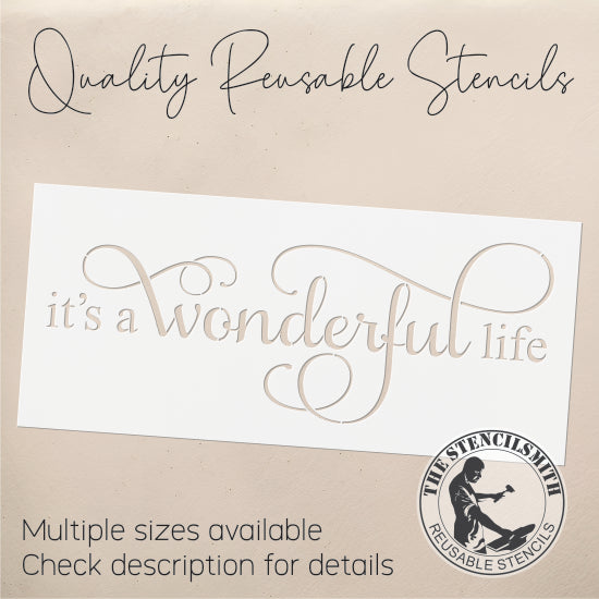 9165 It's A Wonderful Life Stencil