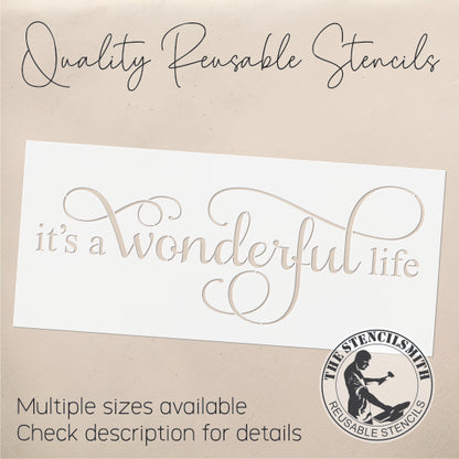 9165 It's A Wonderful Life Stencil