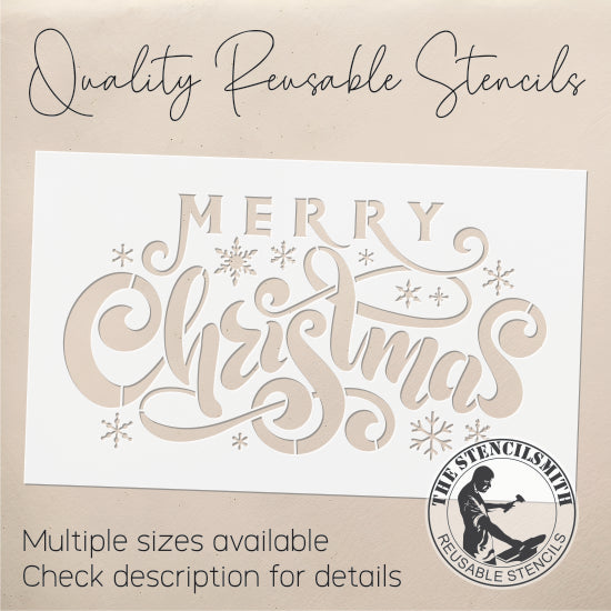 9166 Merry Christmas Stencil