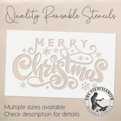 9166 Merry Christmas Stencil