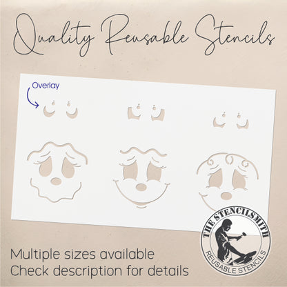 9167 Gingerbread Faces Stencil