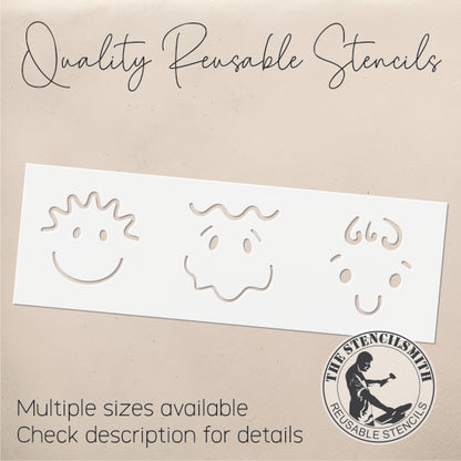 9170 Gingerbread Faces Stencil