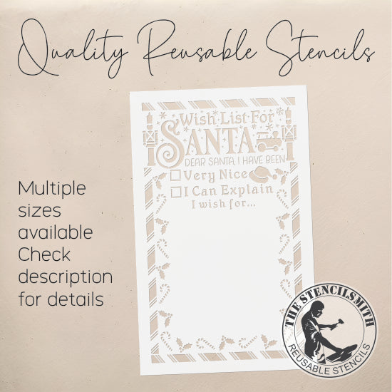 9171 Wish List For Santa Chalkboard Stencil