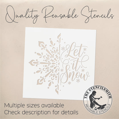 9175 Let It Snow Snowflake Stencil