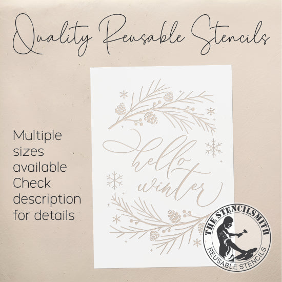 9177 Hello Winter Stencil