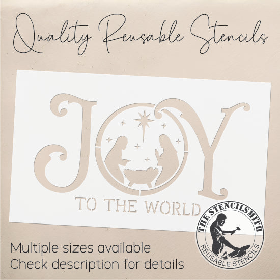 9186 Joy To The World Nativity Stencil