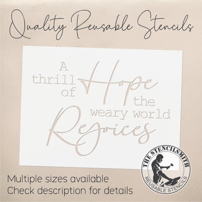 9187 A Thrill Of Hope Stencil