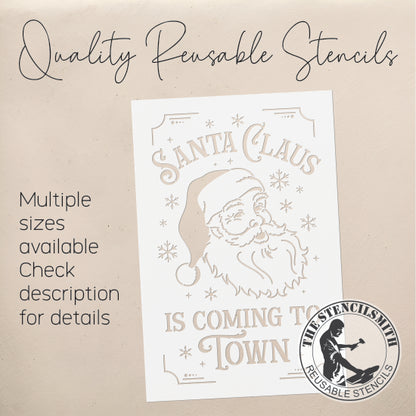 9192 Santa Claus Is Coming To Town Stencil