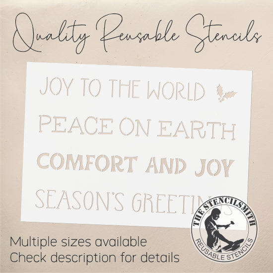9200 Holiday Phrase Collection Stencil