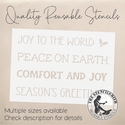 9200 Holiday Phrase Collection Stencil
