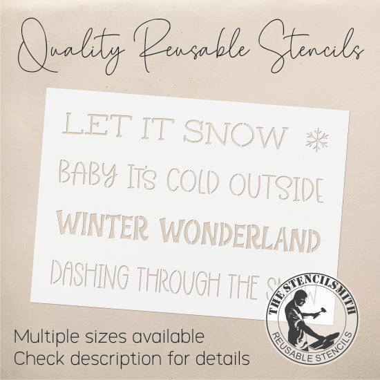 9202 Winter Phrase Collection Stencil