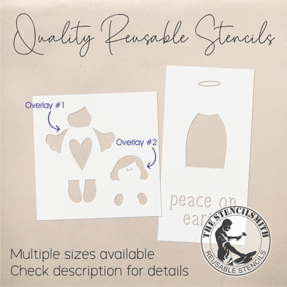 9204 Peace On Earth Angel Stencil