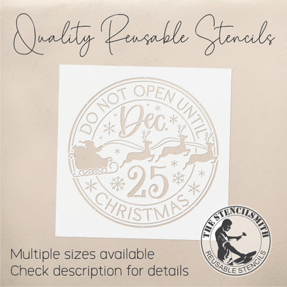 9219 Do Not Open Until Stencil