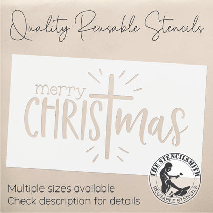 9227 Merry CHRISTmas Stencil