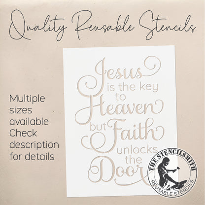 9228 Jesus Is The Key To Heaven Stencil