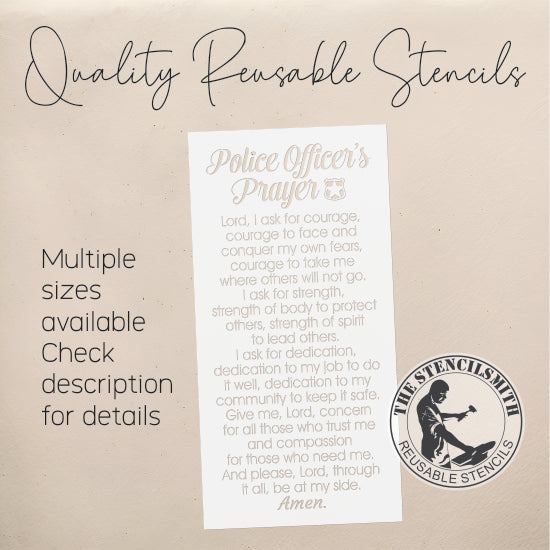 9229 Police Officer's Prayer Stencil
