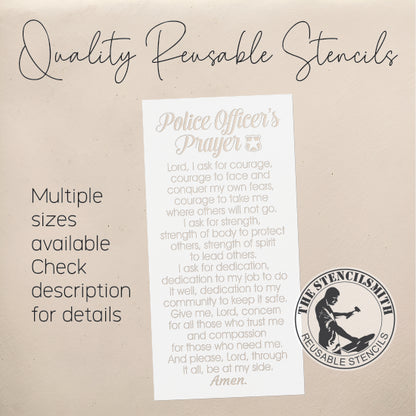 9229 Police Officer's Prayer Stencil