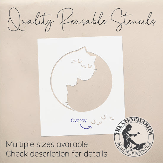 9230 Cat Yin Yang Stencil
