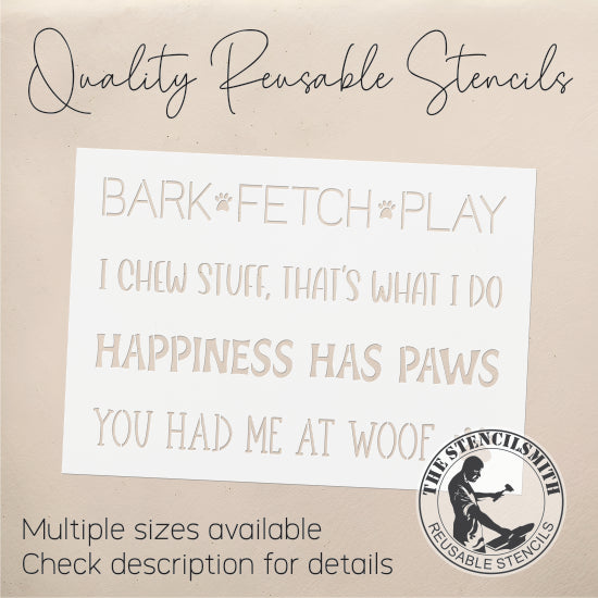9238 Dog Phrase Collection Stencil