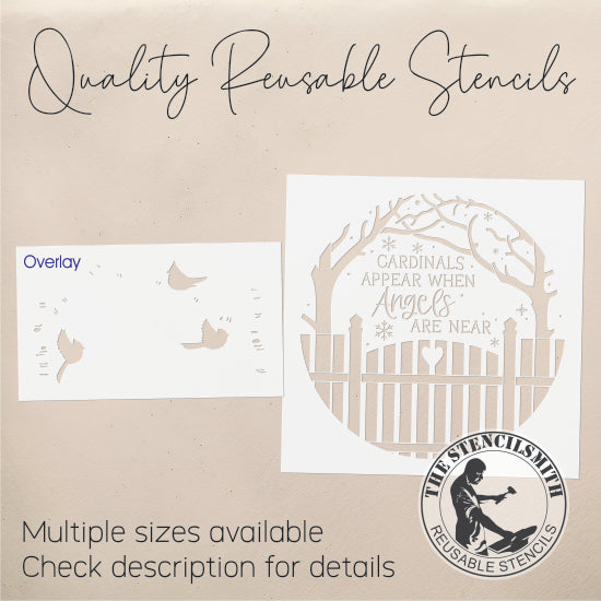 9241 Cardinals Appear When Angels Stencil