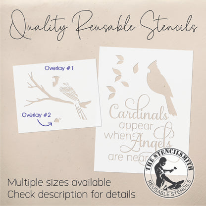 9242 Cardinals Appear When Angels Stencil