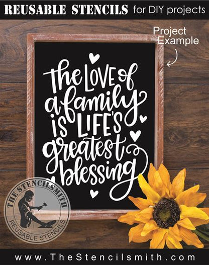 9273 - the love of a family stencil - The Stencilsmith