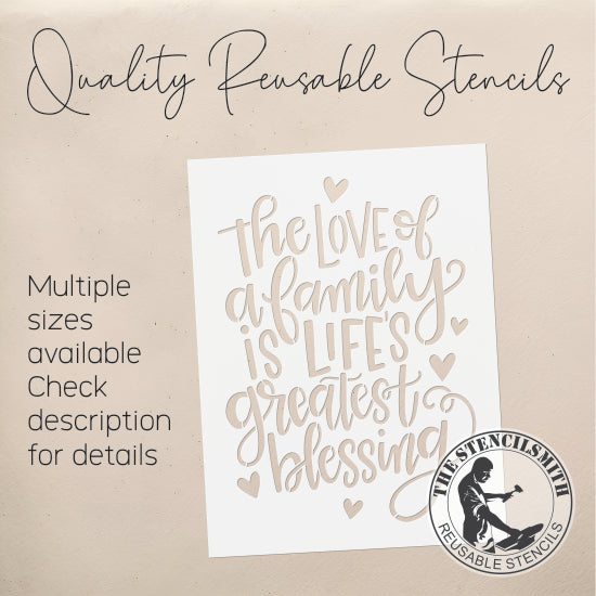 9273 The Love Of A Family Stencil