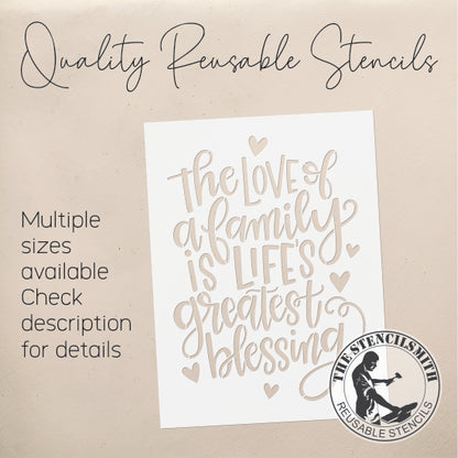 9273 The Love Of A Family Stencil