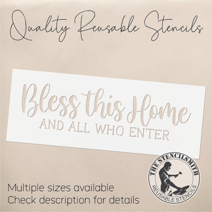 9276 Bless This Home Stencil