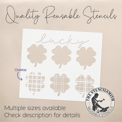 9291 Lucky Plaid Shamrocks Stencil
