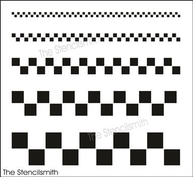 9296 Checker Borders Stencil – The Stencilsmith