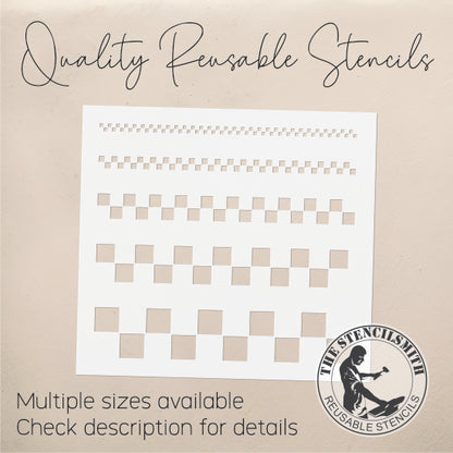 9296 Checker Borders Stencil