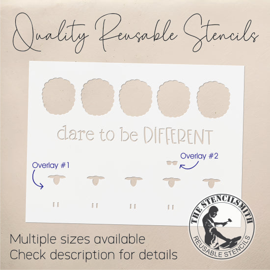 9298 Dare To Be Different Sheep Stencil