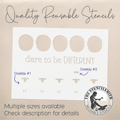 9298 Dare To Be Different Sheep Stencil