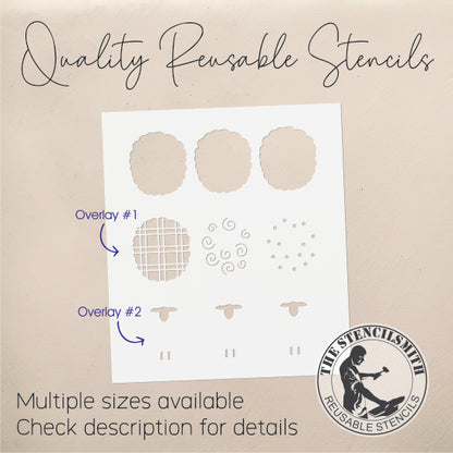 9301 Decorative Sheep Stencil