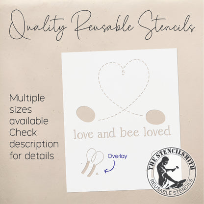 9306 Love And Bee Loved Stencil