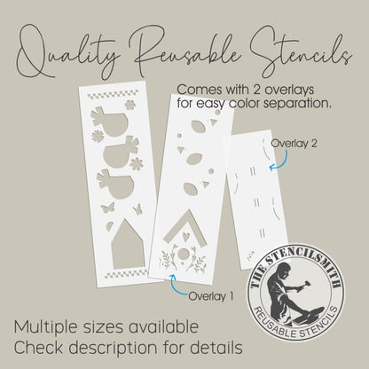 9308 Spring Bird Stack Stencil - The Stencilsmith