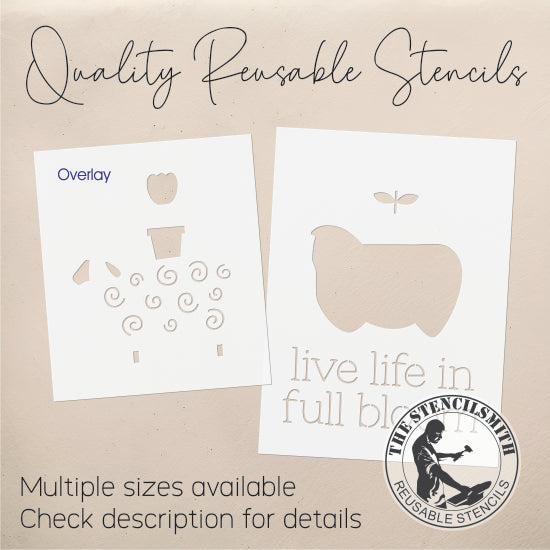 9309 Live Life In Full Bloom Stencil