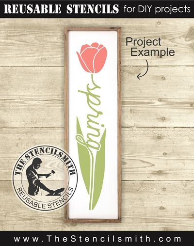 9310 spring flower stencil - The Stencilsmith