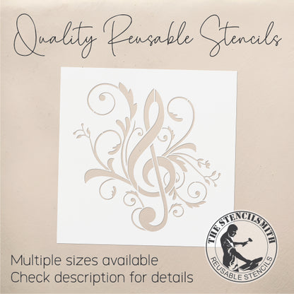 9316 Treble Clef Stencil
