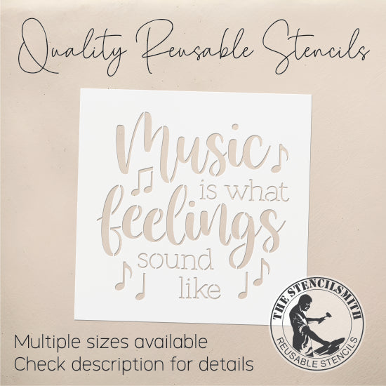 9317 Music Is What Feelings Stencil